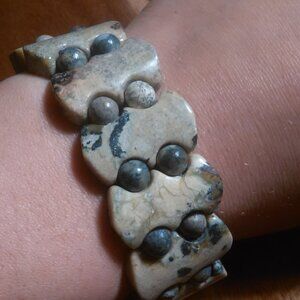 Yellow Turquoise Fancy Shape Stretch Bracelet